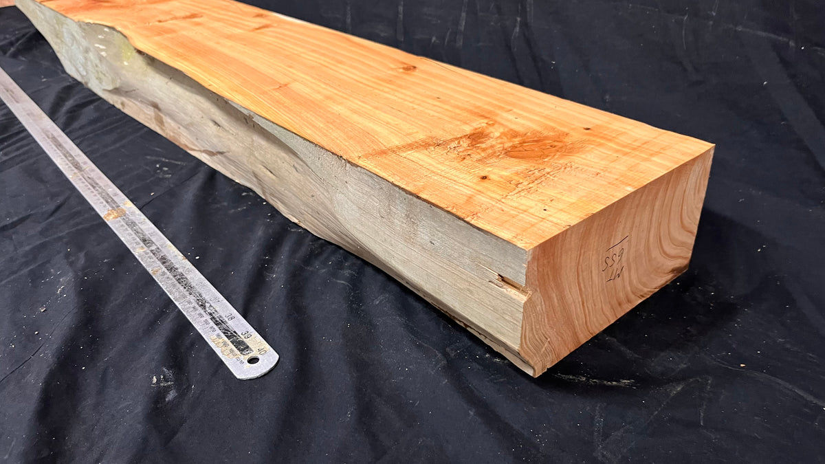 Old pine fire place mantle piece 1185 L x 197 W x 101 D mm  (655)