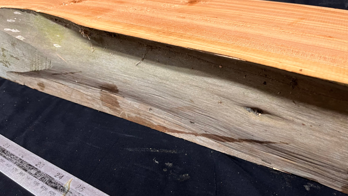 Old pine fire place mantle piece 1185 L x 197 W x 101 D mm  (655)
