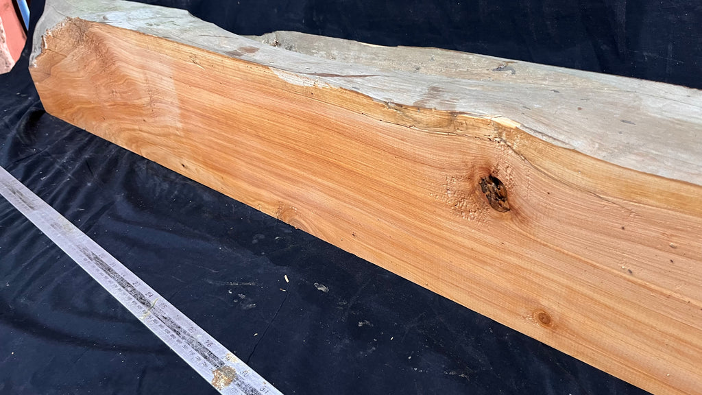 Old pine fire place mantle piece 1185 L x 197 W x 101 D mm  (655)