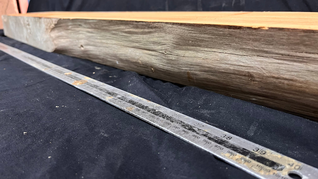 Old pine fire place mantle piece 1168 L x 200 W x 78 D mm  (mt656)