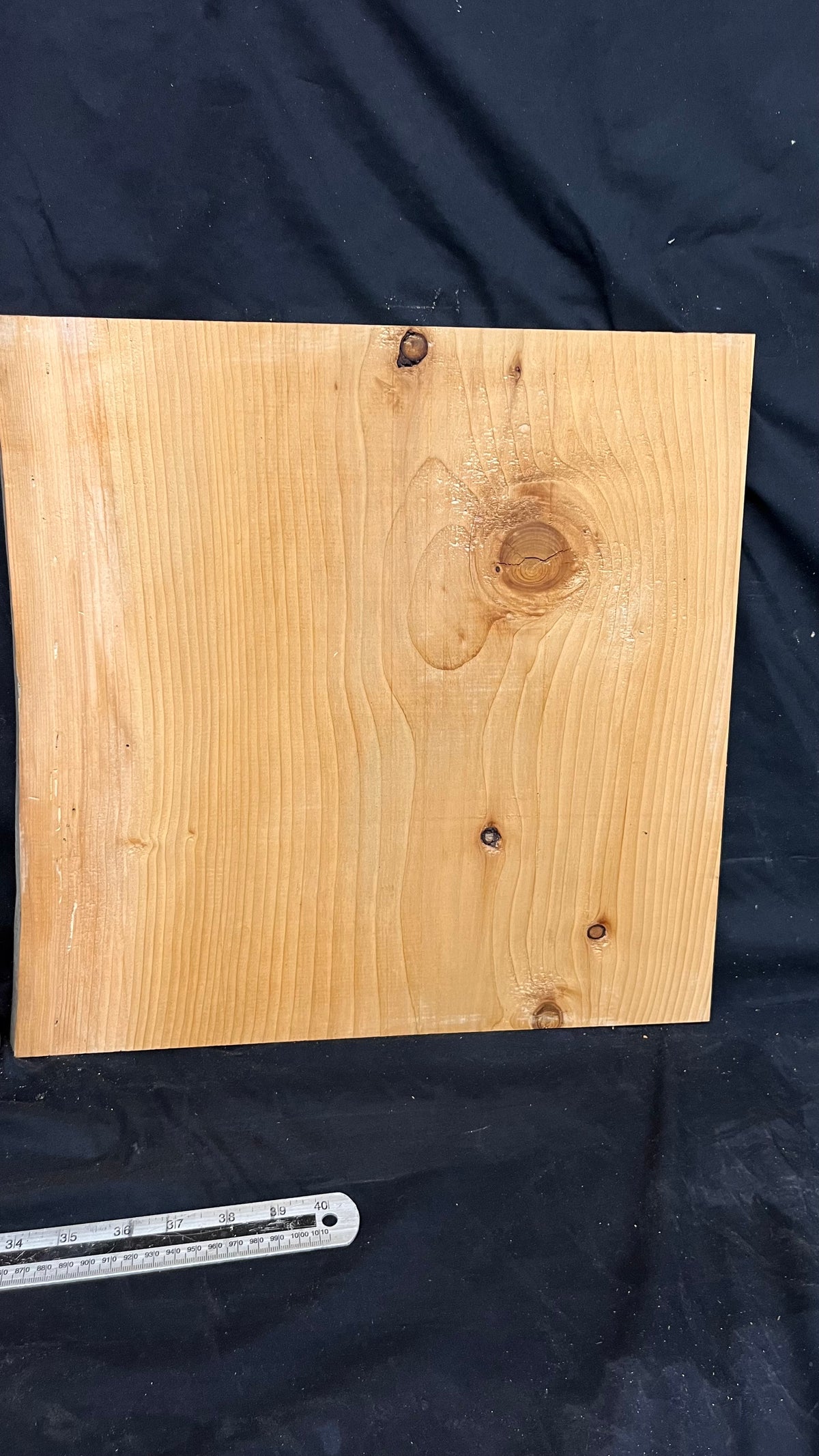3x Cedar shelf, plank, timber, board. 403 L x 402 W x 19 D mm             (mt665)
