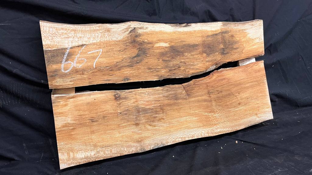 London Plane natural split resin table blank 797 L x 397 W x 62 D mm       (667)