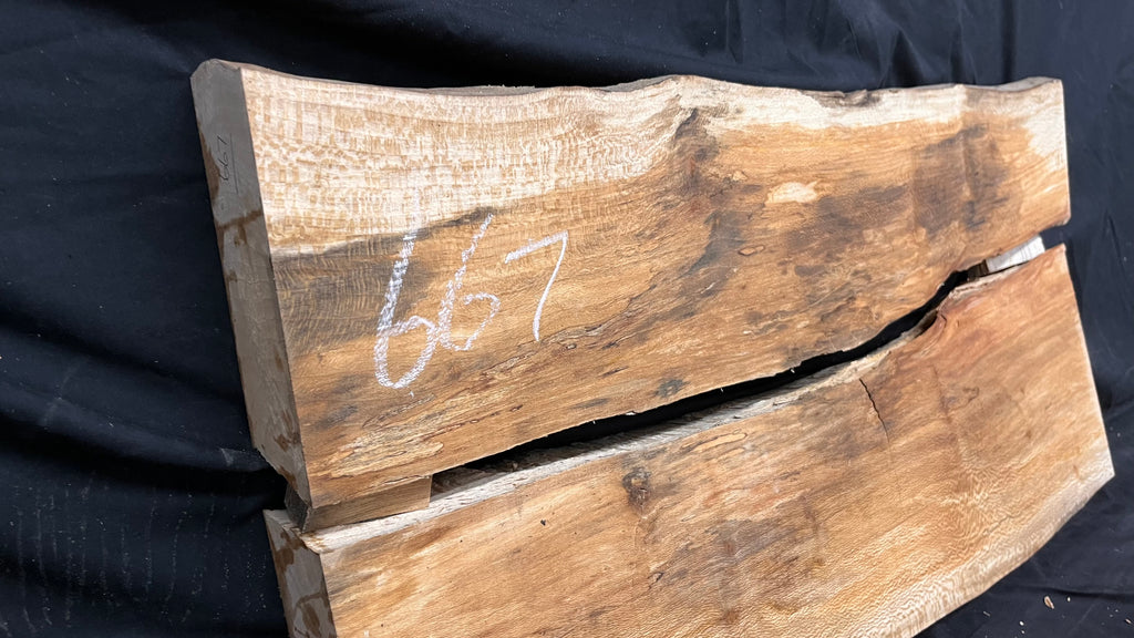 London Plane natural split resin table blank 797 L x 397 W x 62 D mm       (667)