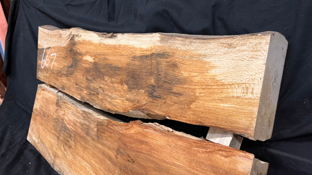 London Plane natural split resin table blank 797 L x 397 W x 62 D mm       (667)