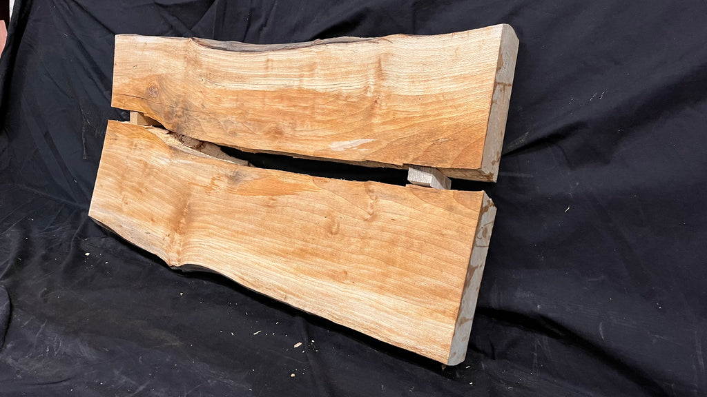 London Plane natural split resin table blank 797 L x 397 W x 62 D mm       (667)