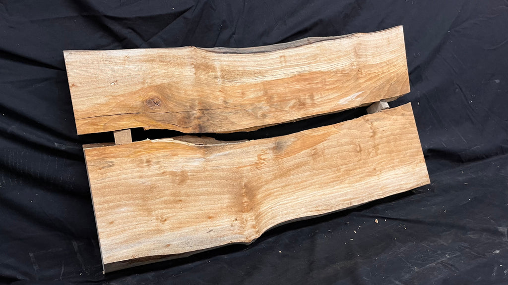 London Plane natural split resin table blank 797 L x 397 W x 62 D mm       (667)