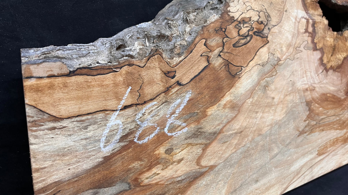 Spalted beech resin blank slab 944 L x 427 W x 50 D mm    (668)