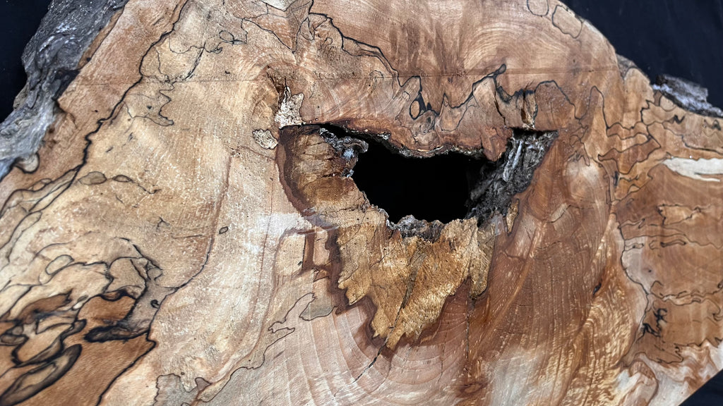 Spalted beech resin blank slab 944 L x 427 W x 50 D mm    (668)