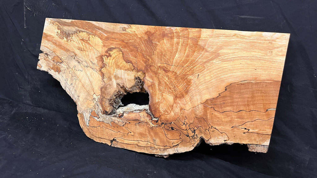 Spalted beech resin blank slab 944 L x 427 W x 50 D mm    (668)