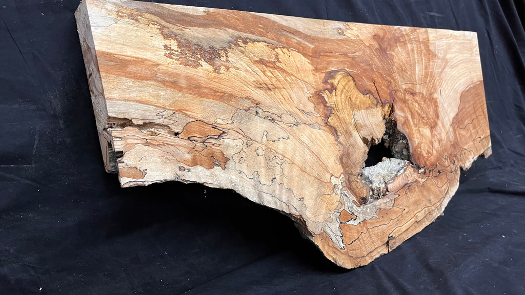Spalted beech resin blank slab 944 L x 427 W x 50 D mm    (668)