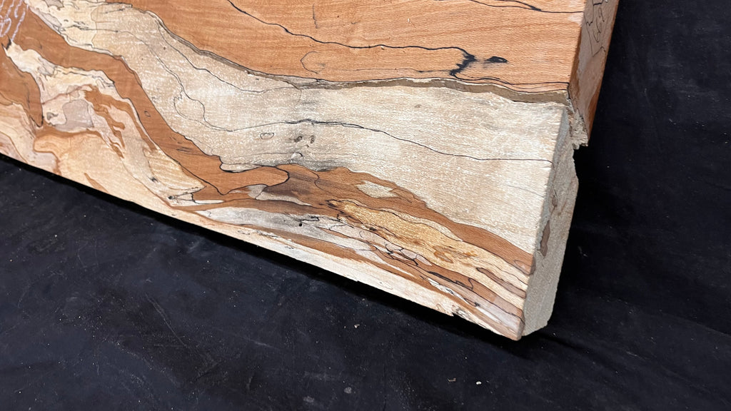 Spalted beech resin blank slab 750 L x 287 W x 48 D mm    (669)