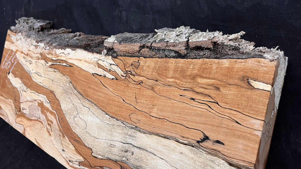 Spalted beech resin blank slab 750 L x 287 W x 48 D mm    (669)