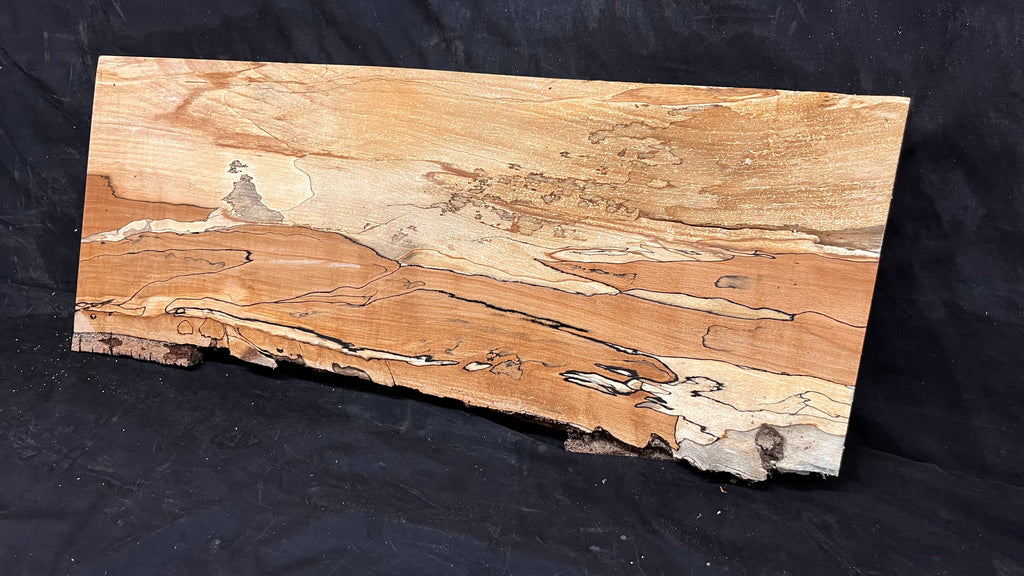 Spalted beech resin blank slab 750 L x 287 W x 48 D mm    (669)