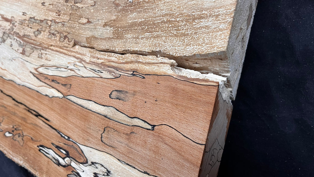 Spalted beech resin blank slab 750 L x 287 W x 48 D mm    (669)