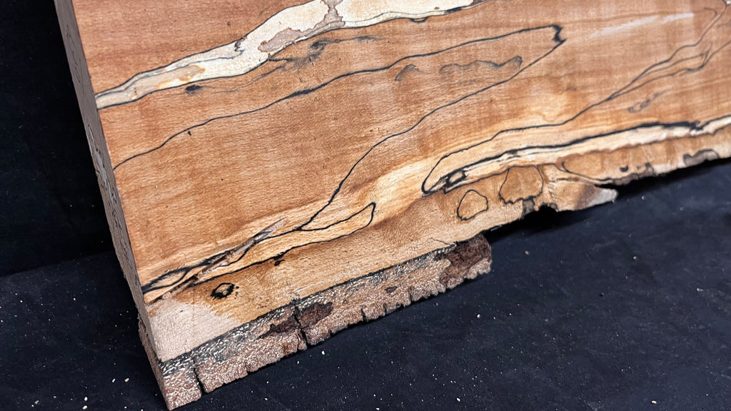 Spalted beech resin blank slab 750 L x 287 W x 48 D mm    (669)