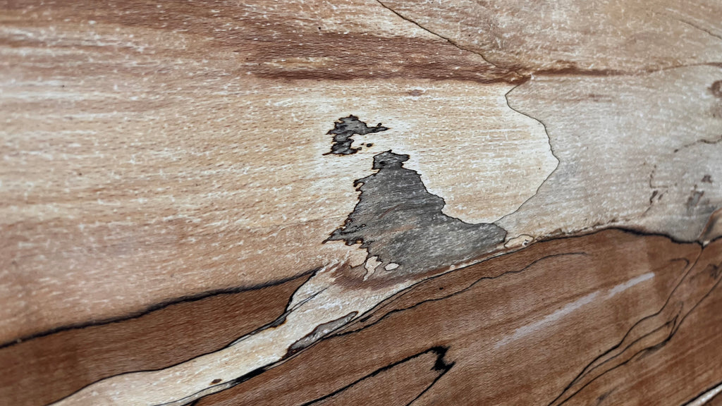 Spalted beech resin blank slab 750 L x 287 W x 48 D mm    (669)