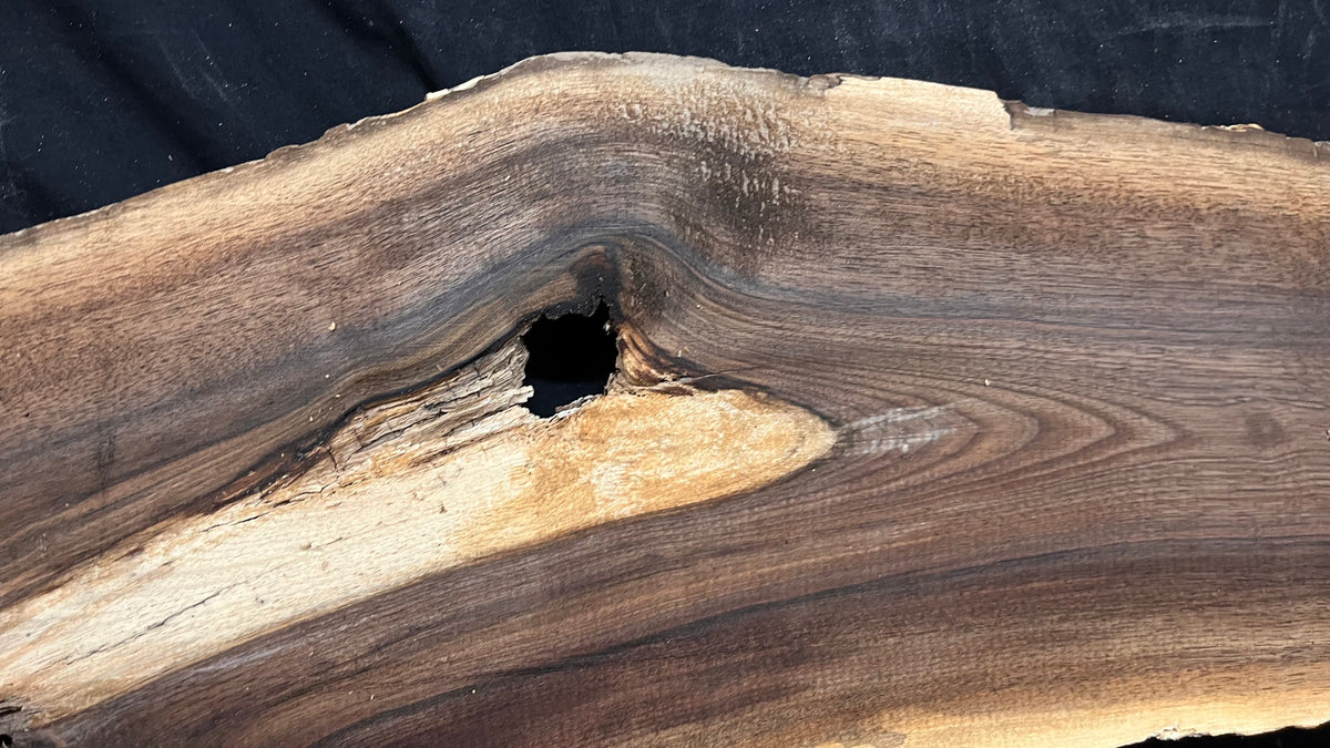 Black walnut tone wood, thin 1007 L x 255 W x 15 D mm    (672)