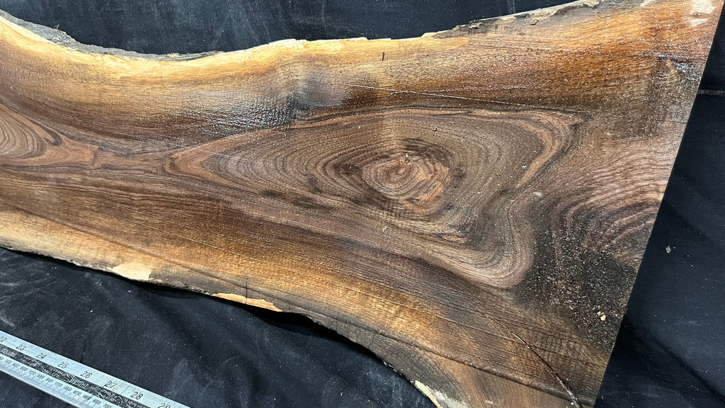 Black walnut tone wood, thin 1007 L x 255 W x 15 D mm    (672)