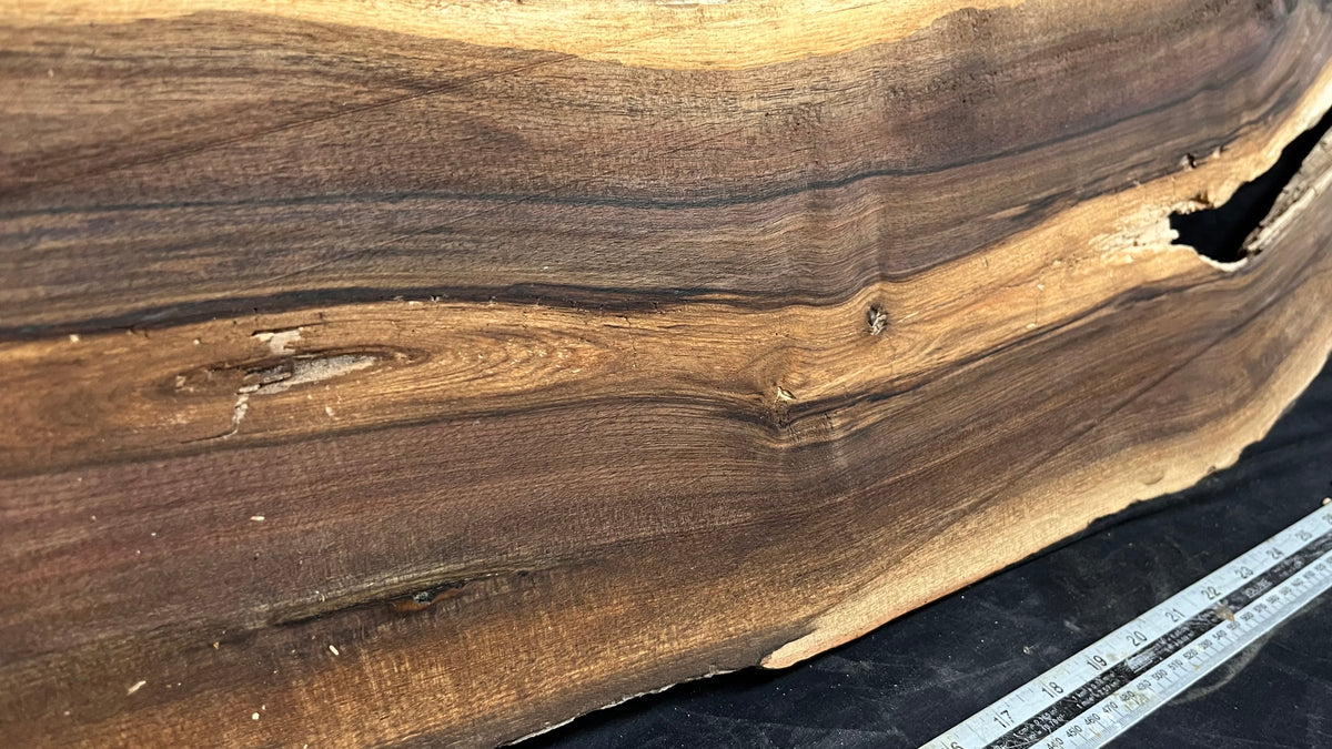 Black walnut tone wood, thin 1007 L x 264 W x 17 D mm    (673)