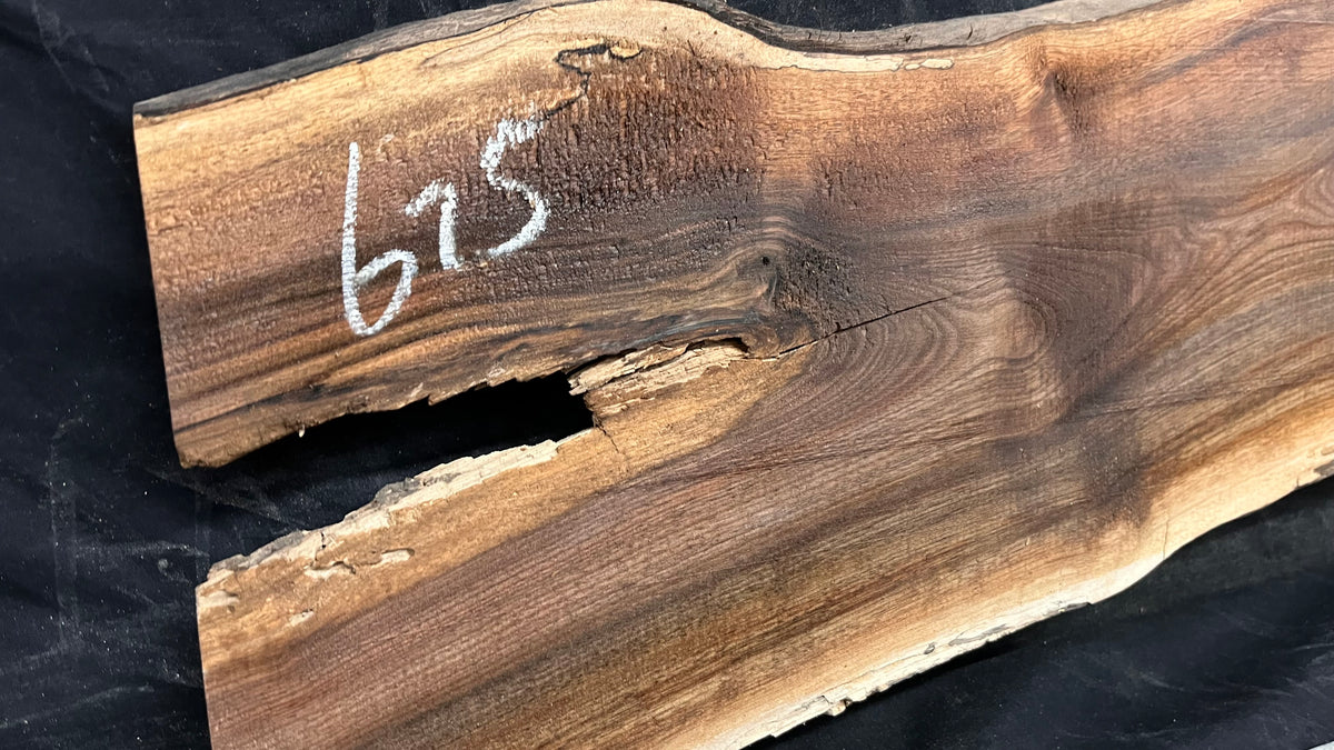 Black walnut tone wood, thin 1164 L x 250 W x 17 D mm    (675)