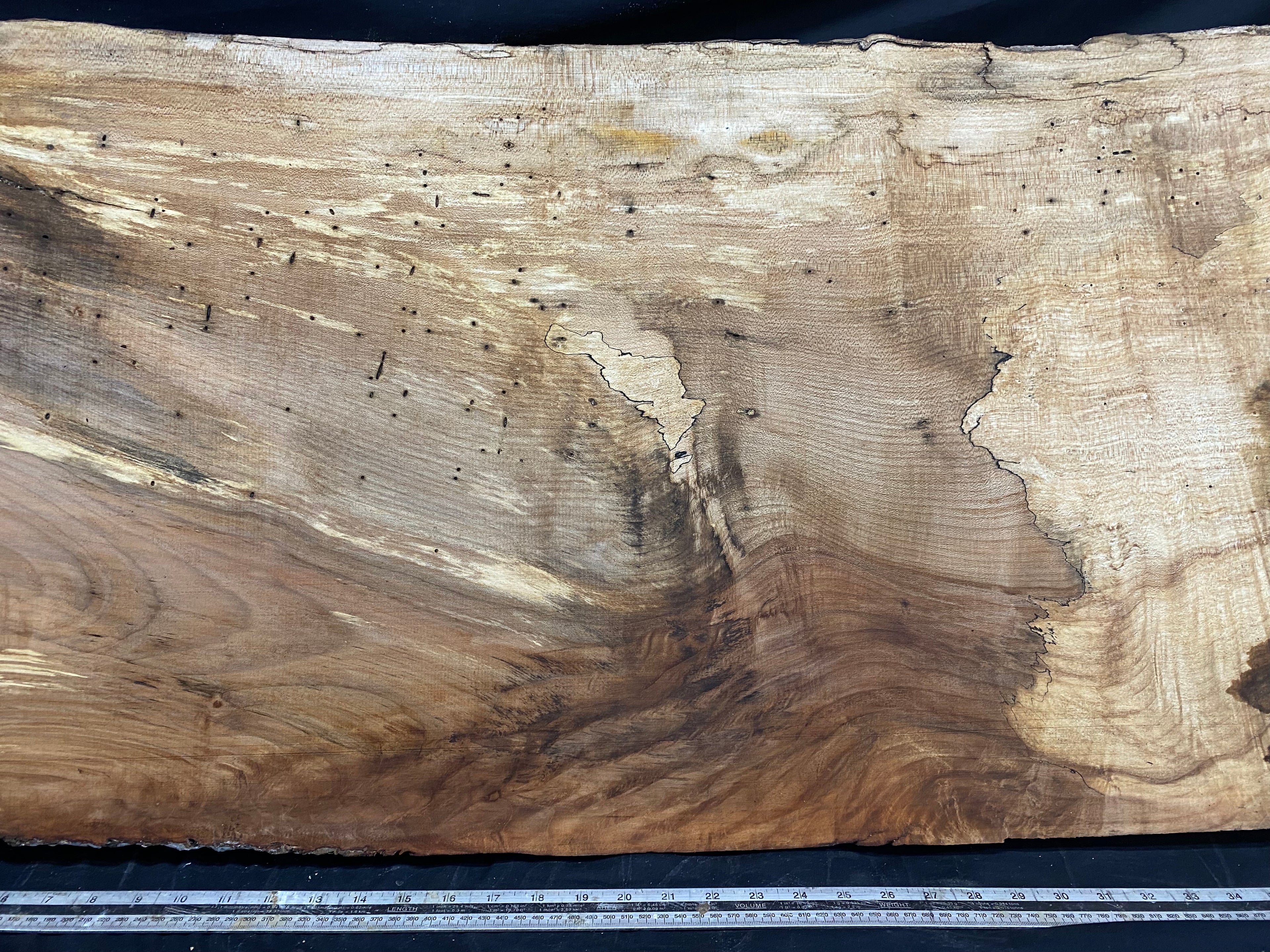Table top, plank, shelf, craft sycamore wood 1016 L x 519 W x 47 D mm  (358)