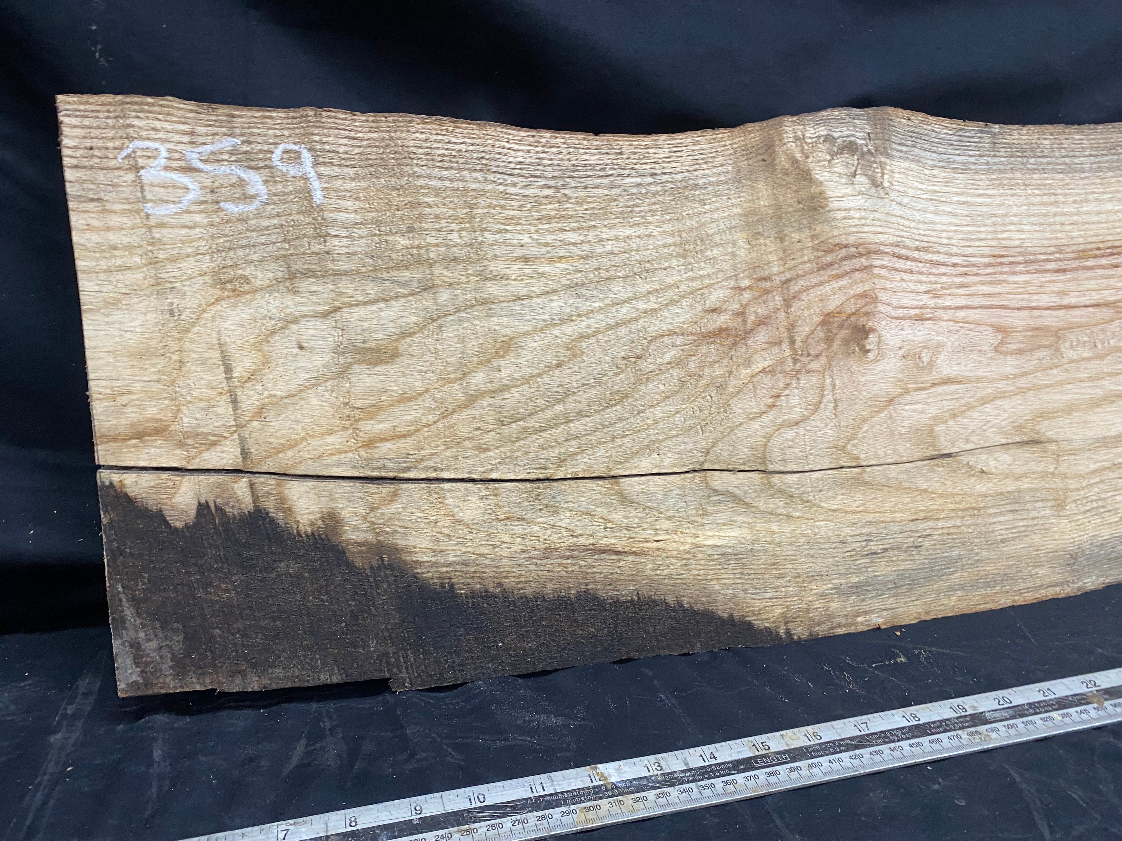 Hardwood window sill, ash timber plank 799 L x 283 W x 40 D mm     (359)