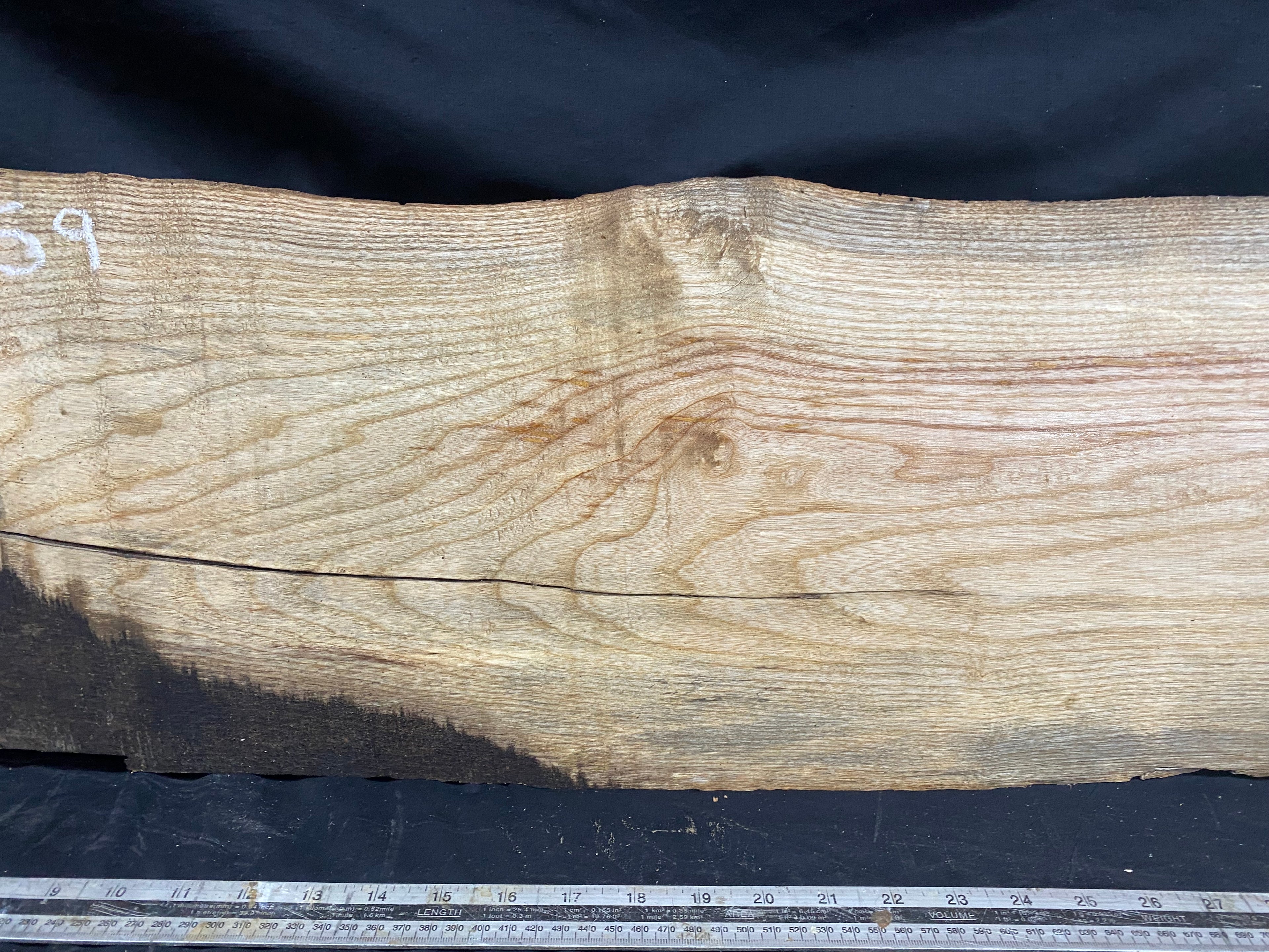 Hardwood window sill, ash timber plank 799 L x 283 W x 40 D mm     (359)