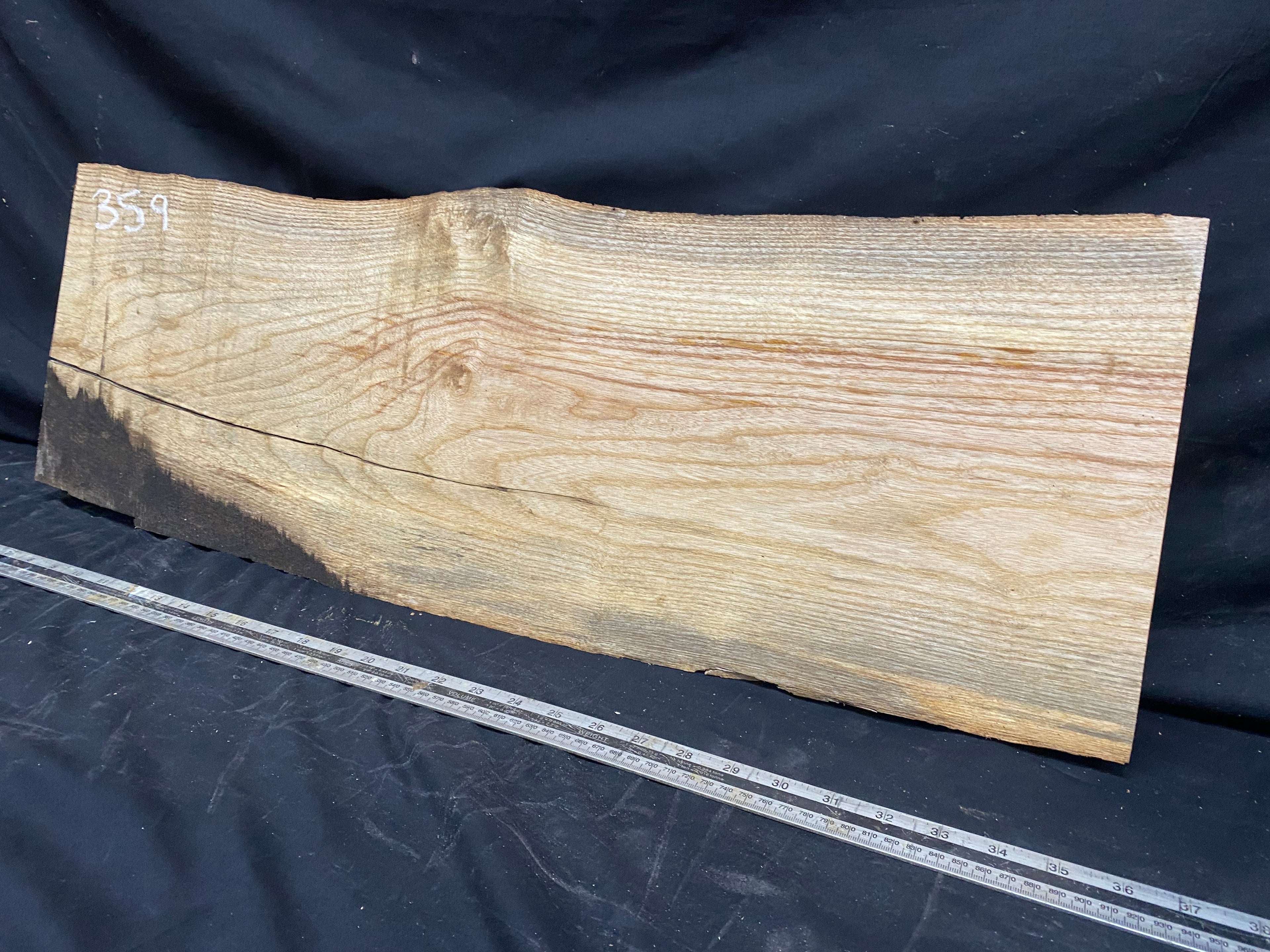 Hardwood window sill, ash timber plank 799 L x 283 W x 40 D mm     (359)