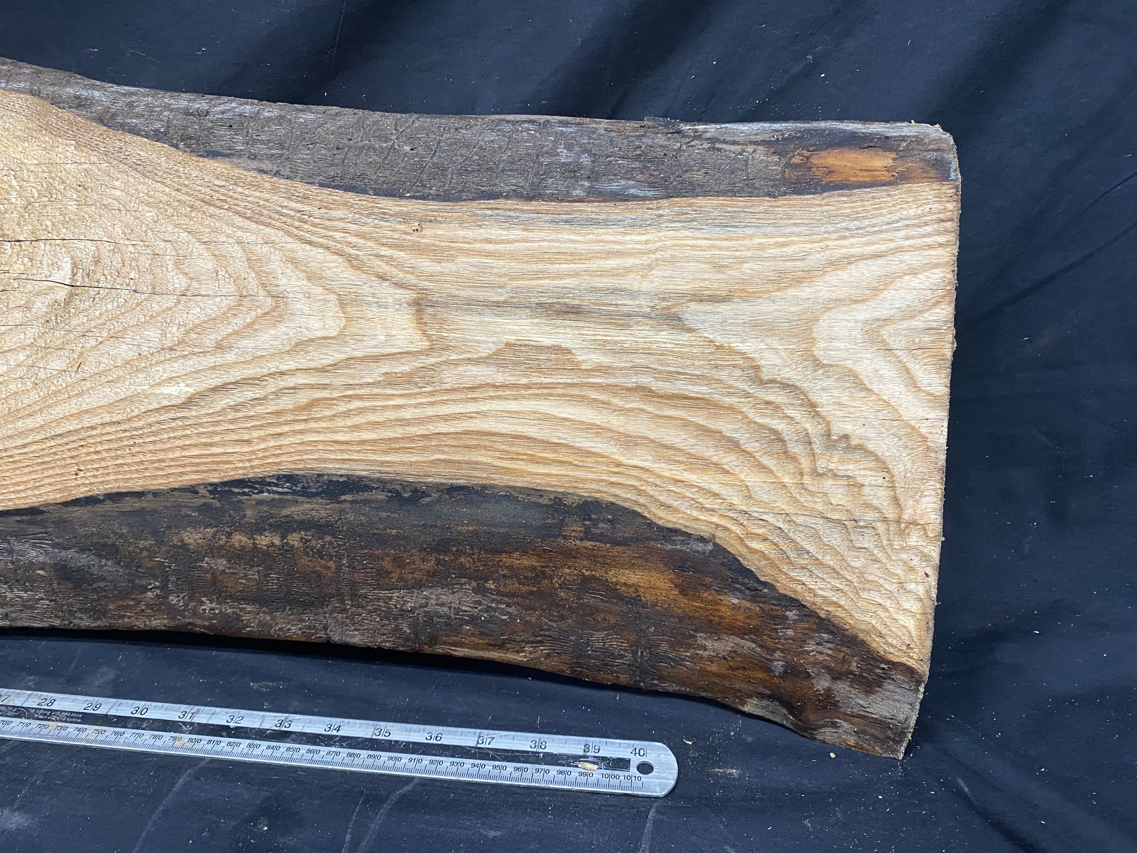 Hardwood window sill, ash timber plank 1268 L x 345 W x 42 D mm     (361)