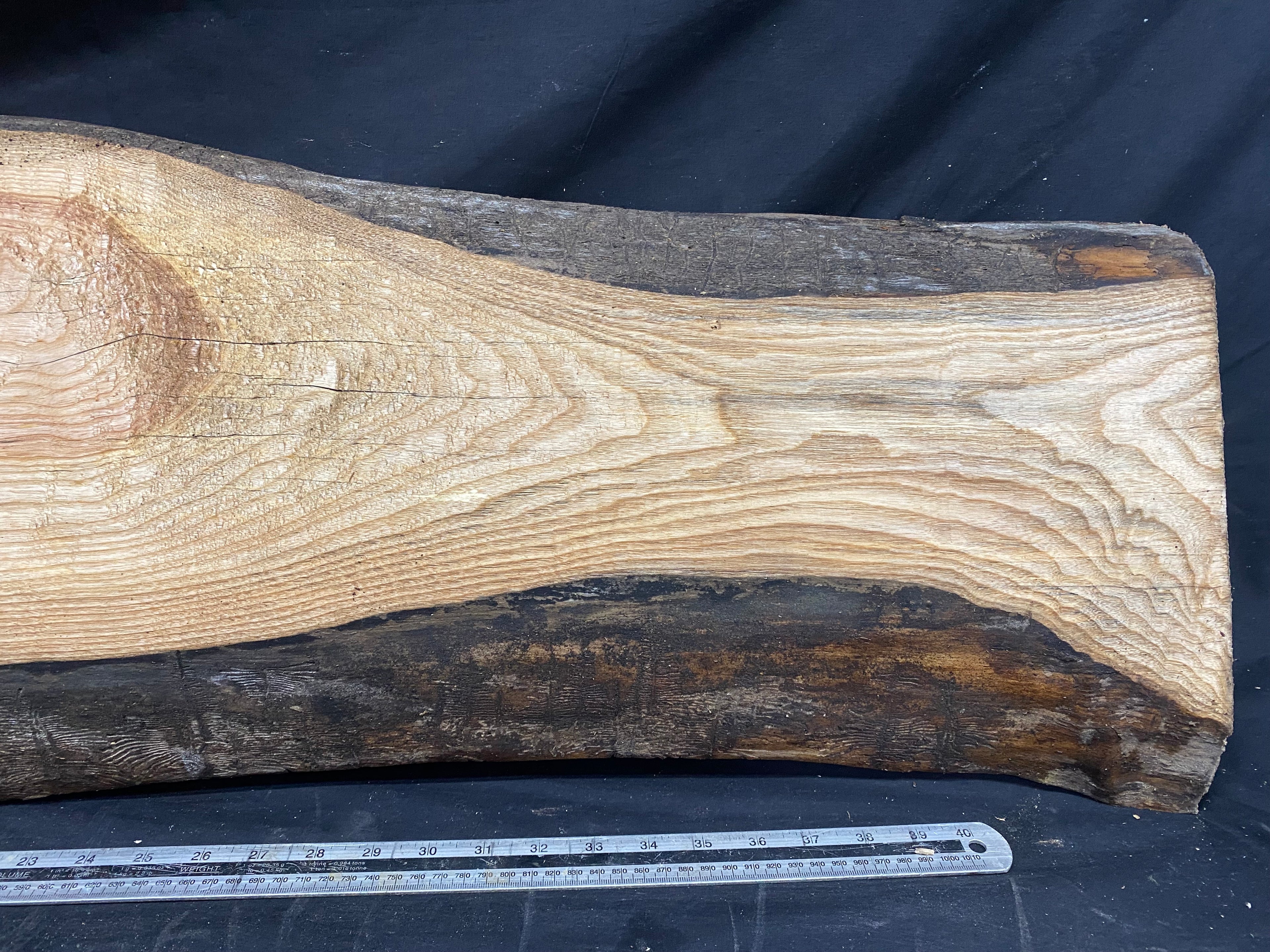 Hardwood window sill, ash timber plank 1268 L x 345 W x 42 D mm     (361)