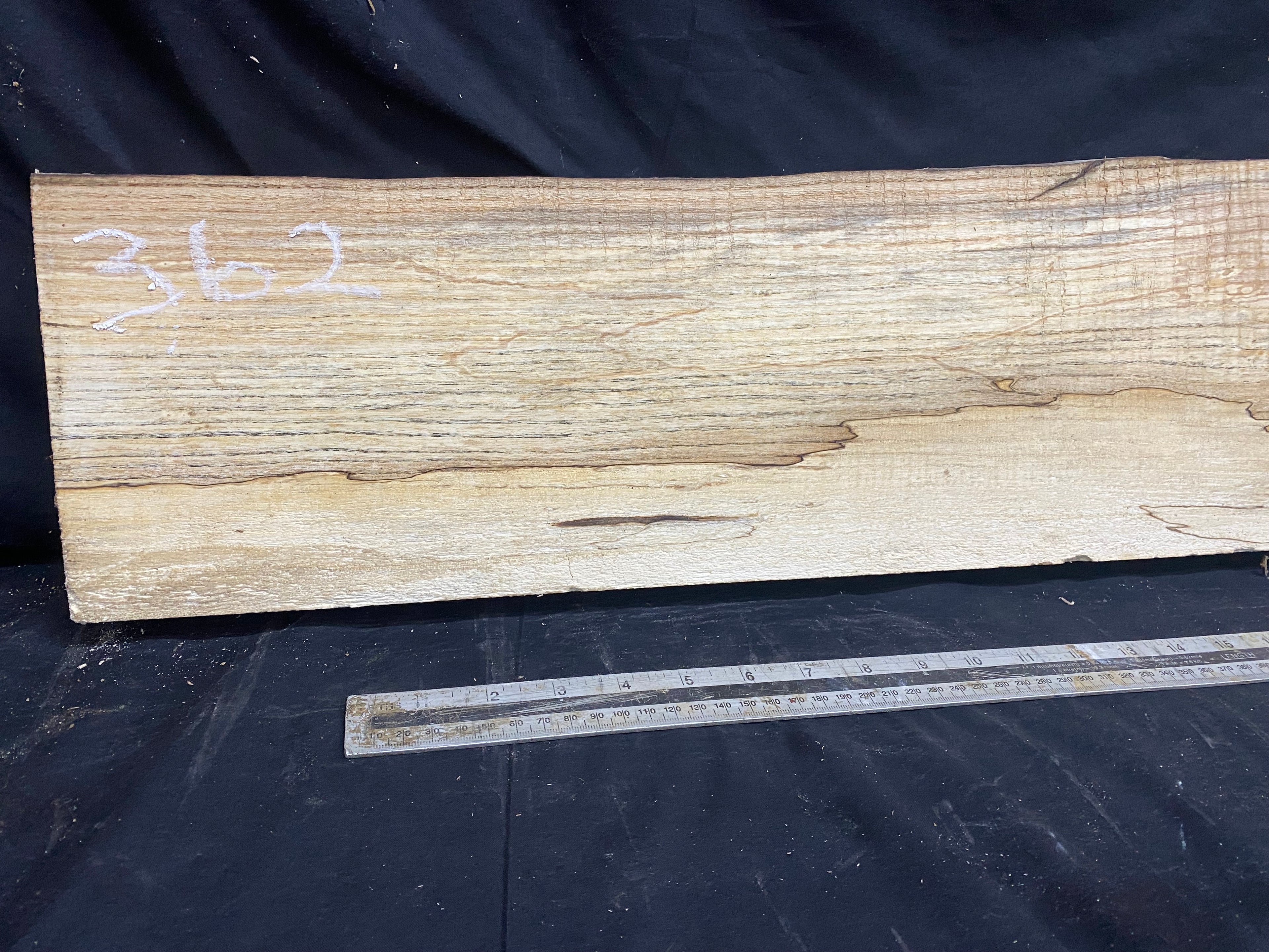 Hardwood window sill, ash timber plank 1250 L x 210 W x 37 D mm     (362)