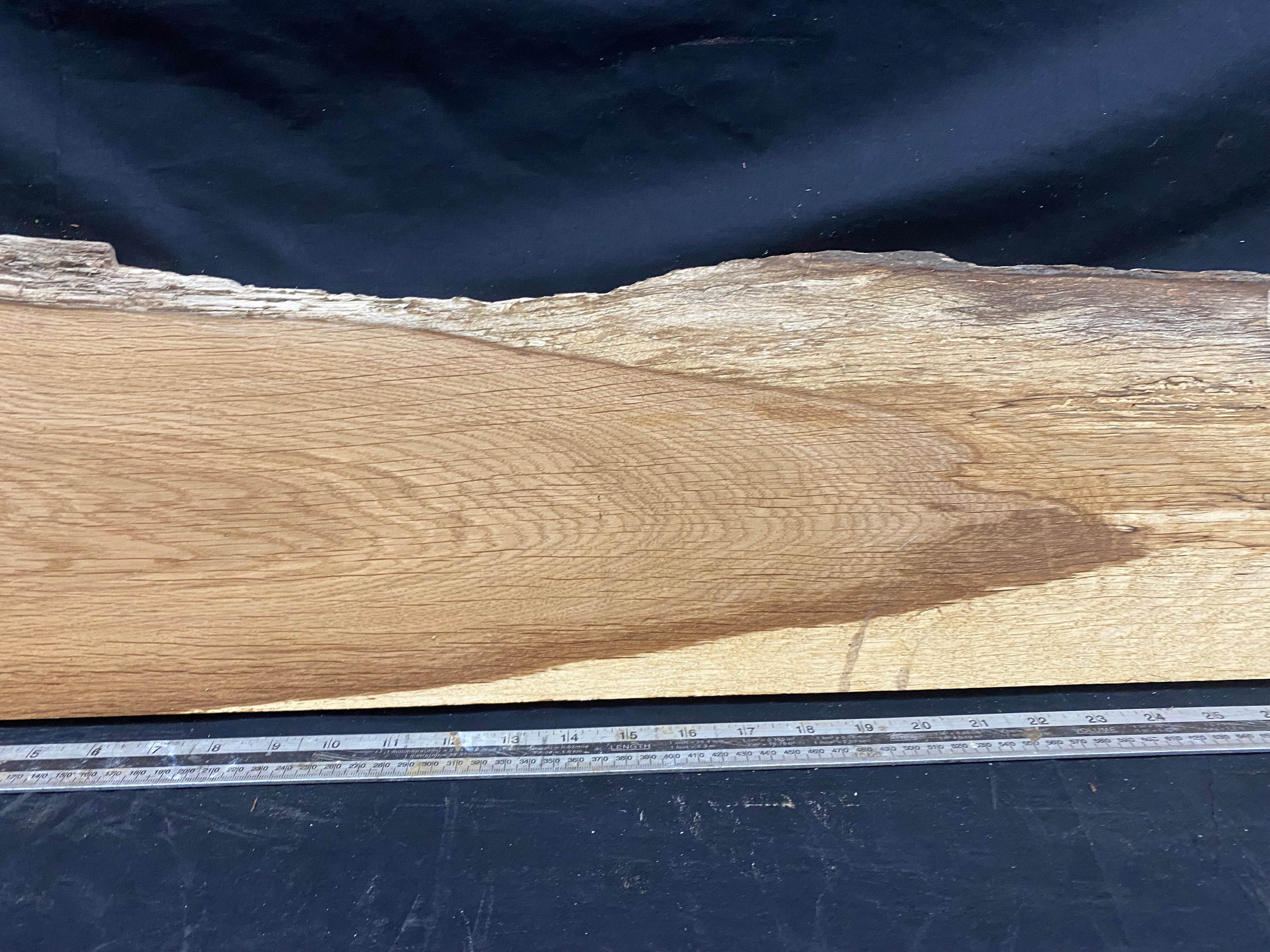 Solid oak plank, thin board 1242 L x 213 W x 12 D mm (366)