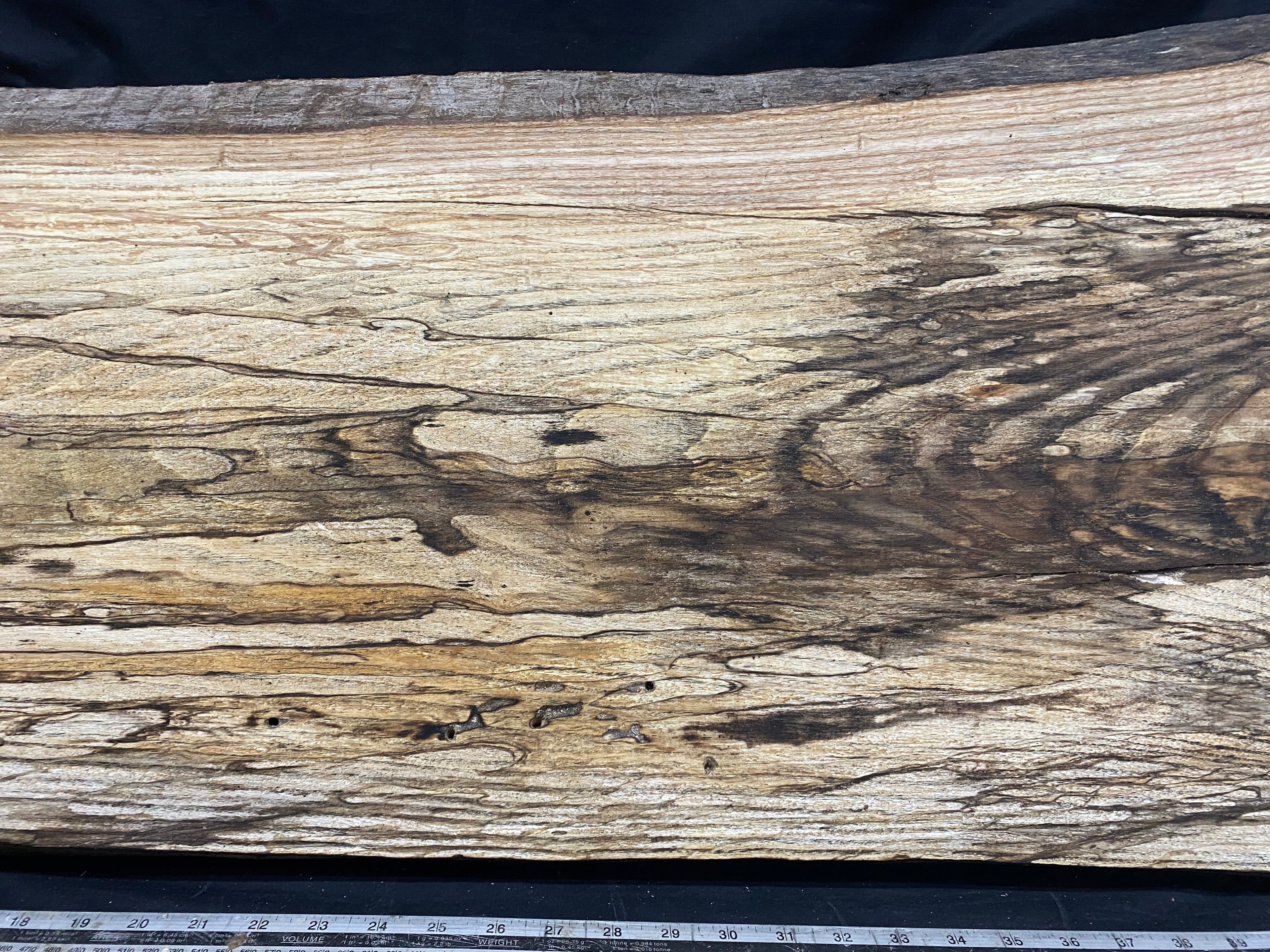 Hardwood window sill, spalted ash plank 1139 L x 436 W x 28 D mm     (355)