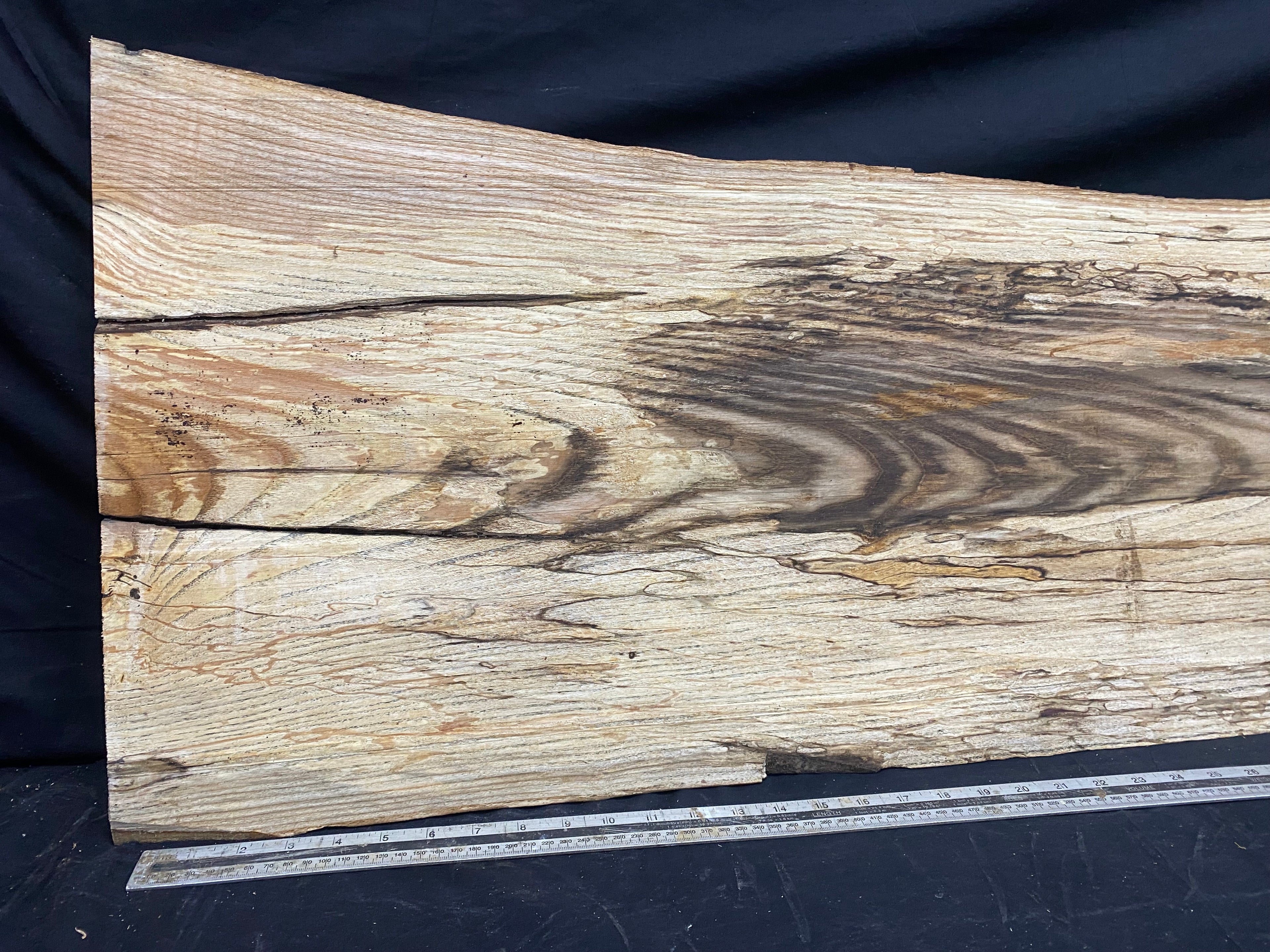 Hardwood window sill, spalted ash plank 1139 L x 436 W x 28 D mm     (355)