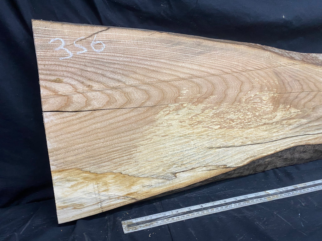 Hardwood shelf,  window sill, ash plank 1270 L x 350 W x 30 D mm     (356)