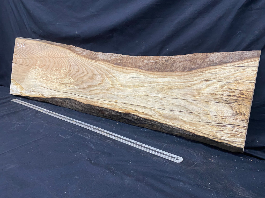 Hardwood shelf,  window sill, ash plank 1270 L x 350 W x 30 D mm     (356)