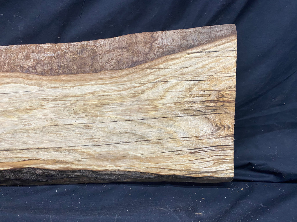 Hardwood shelf,  window sill, ash plank 1270 L x 350 W x 30 D mm     (356)
