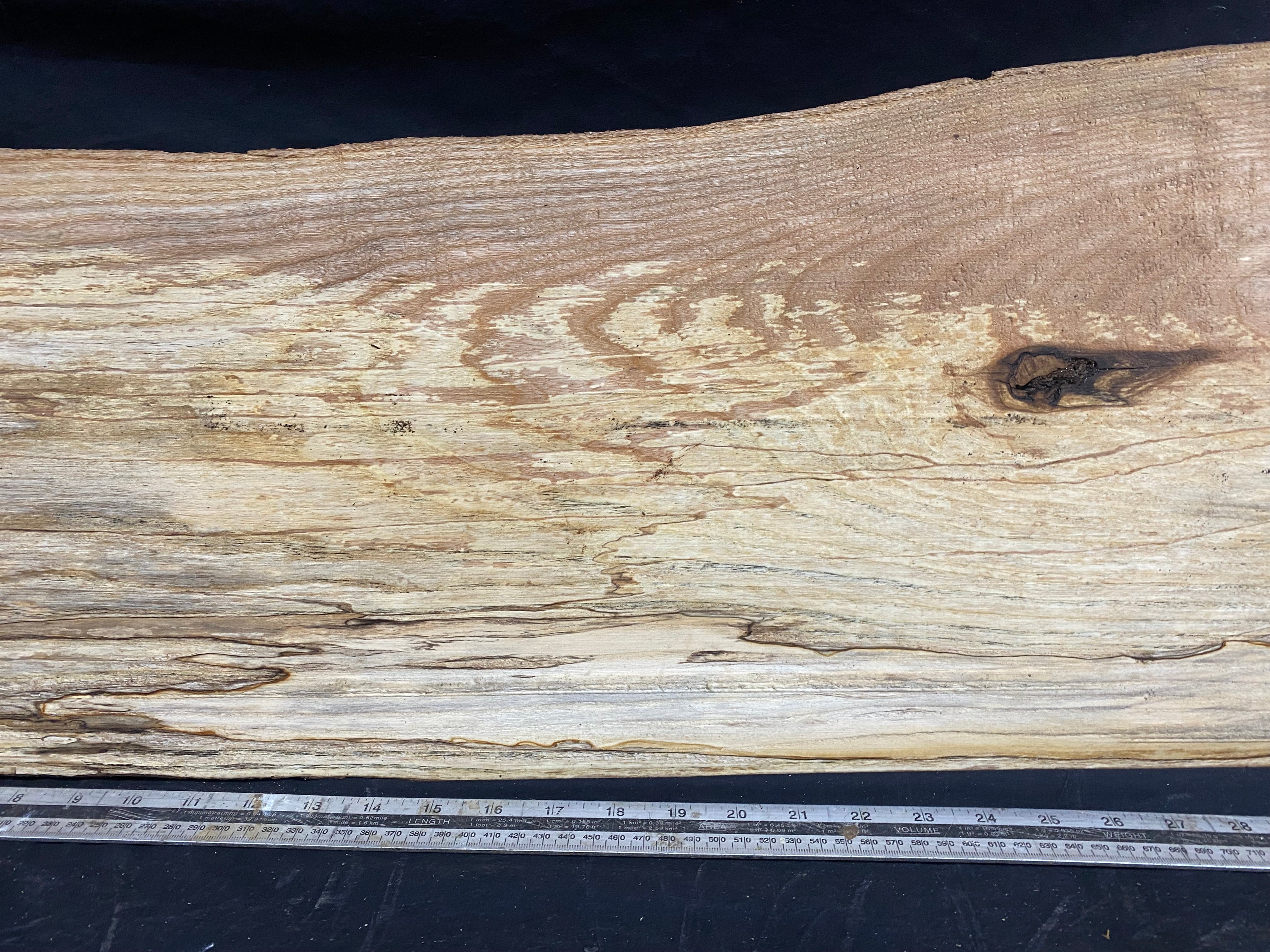 Hardwood shelf,  window sill, ash plank 1270 L x 350 W x 30 D mm     (356)
