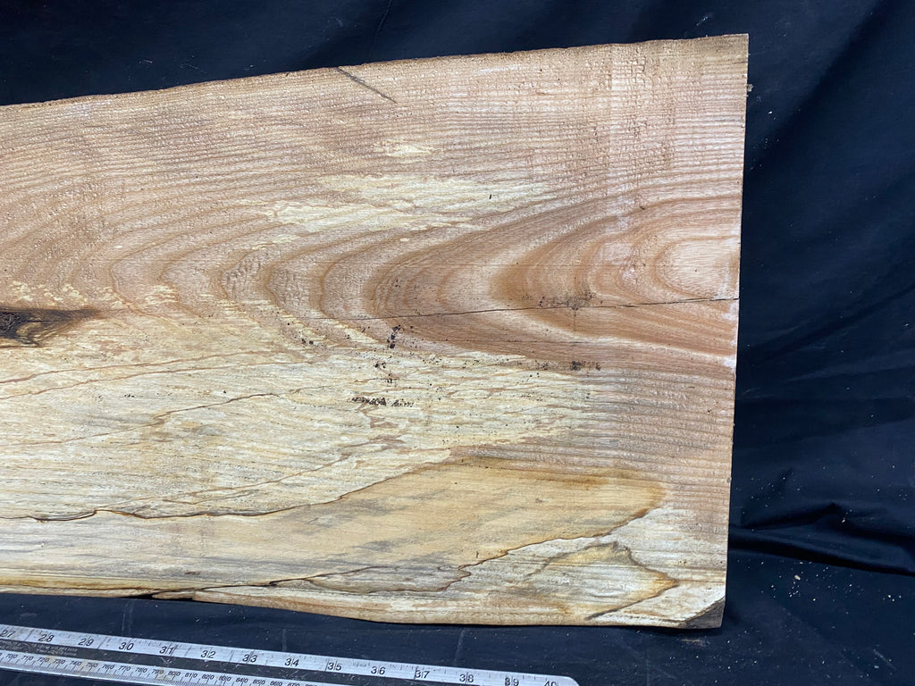 Hardwood shelf,  window sill, ash plank 1270 L x 350 W x 30 D mm     (356)