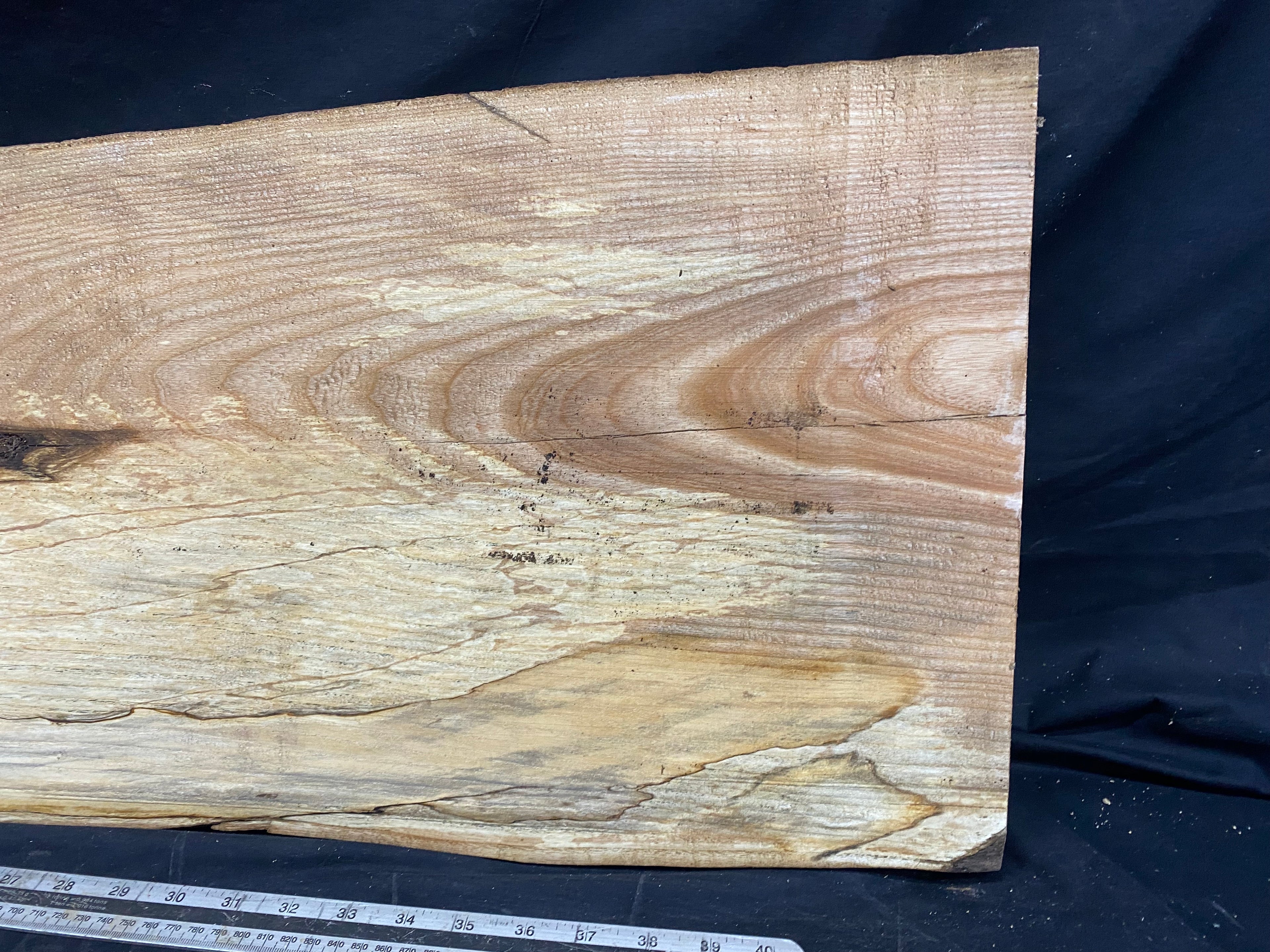 Hardwood shelf,  window sill, ash plank 1270 L x 350 W x 30 D mm     (356)
