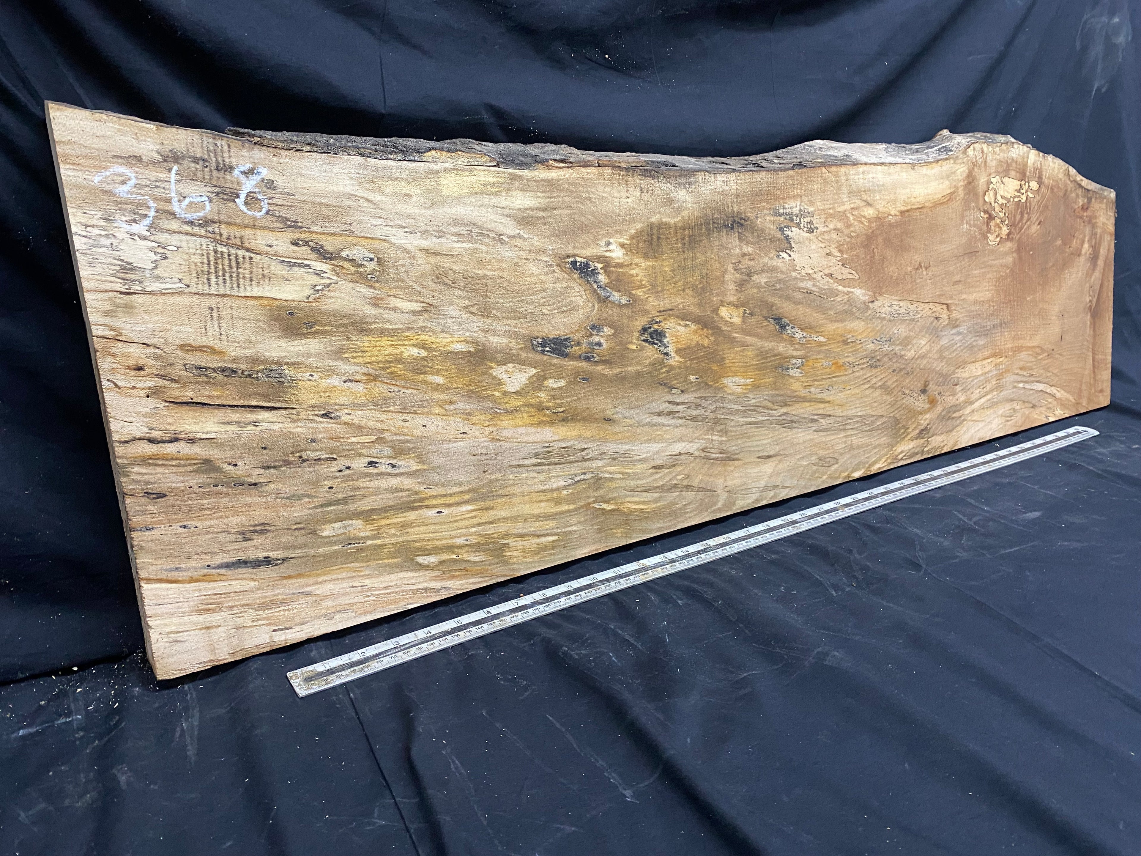 Hardwood plank, shelf, craft,sycamore wood 1232 L x 374 W x 48 D mm  (368)