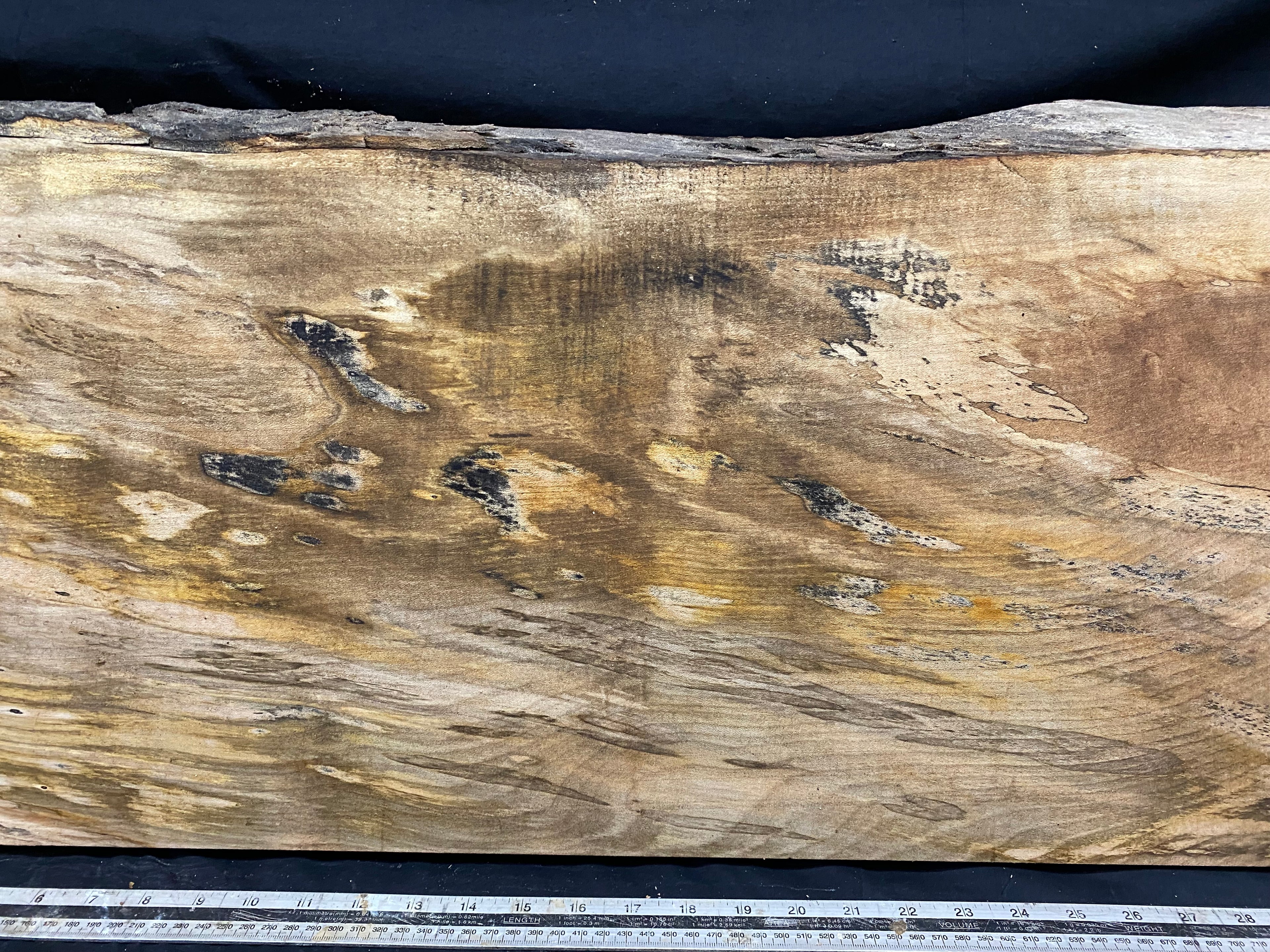 Hardwood plank, shelf, craft,sycamore wood 1232 L x 374 W x 48 D mm  (368)