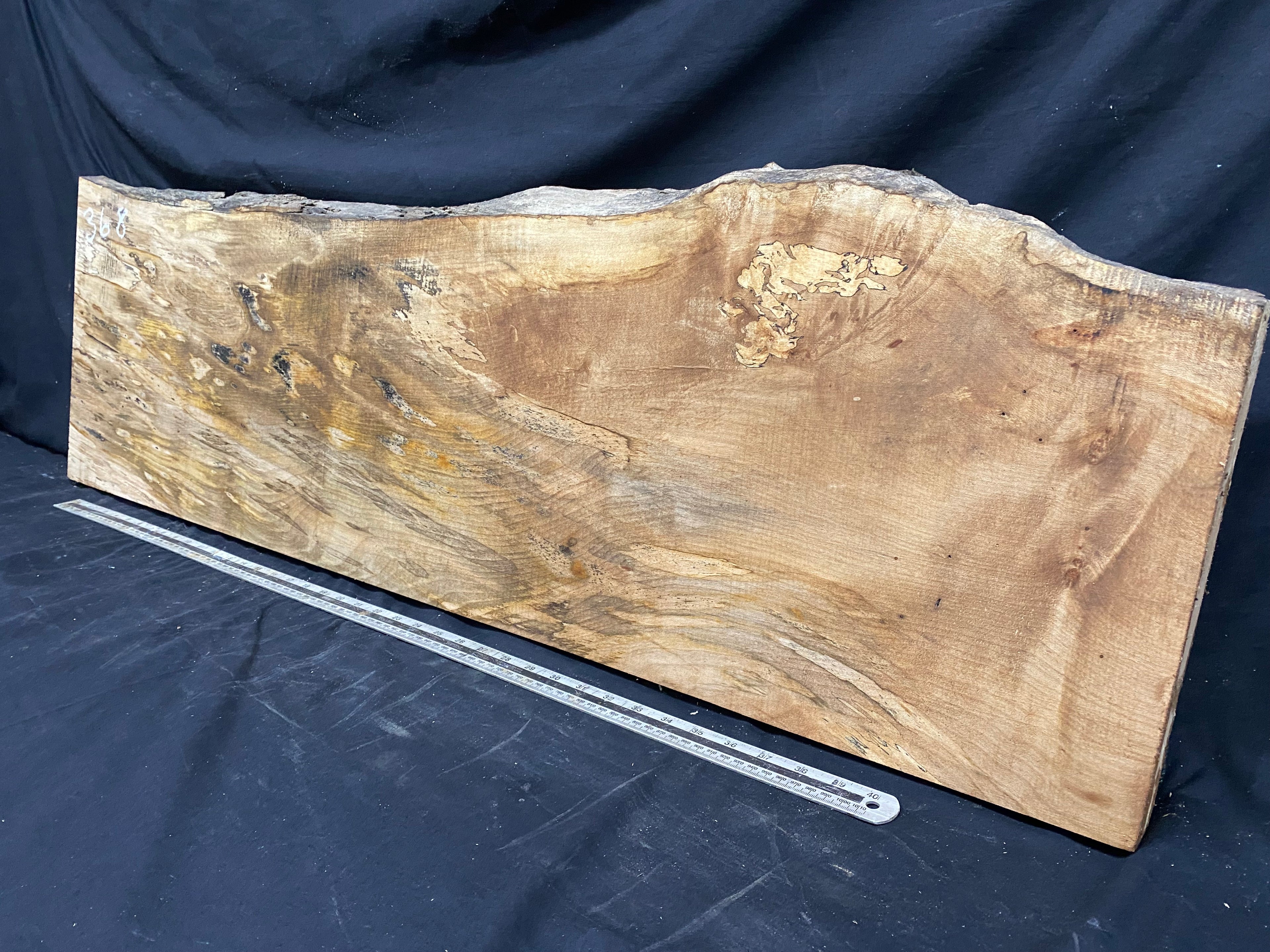 Hardwood plank, shelf, craft,sycamore wood 1232 L x 374 W x 48 D mm  (368)