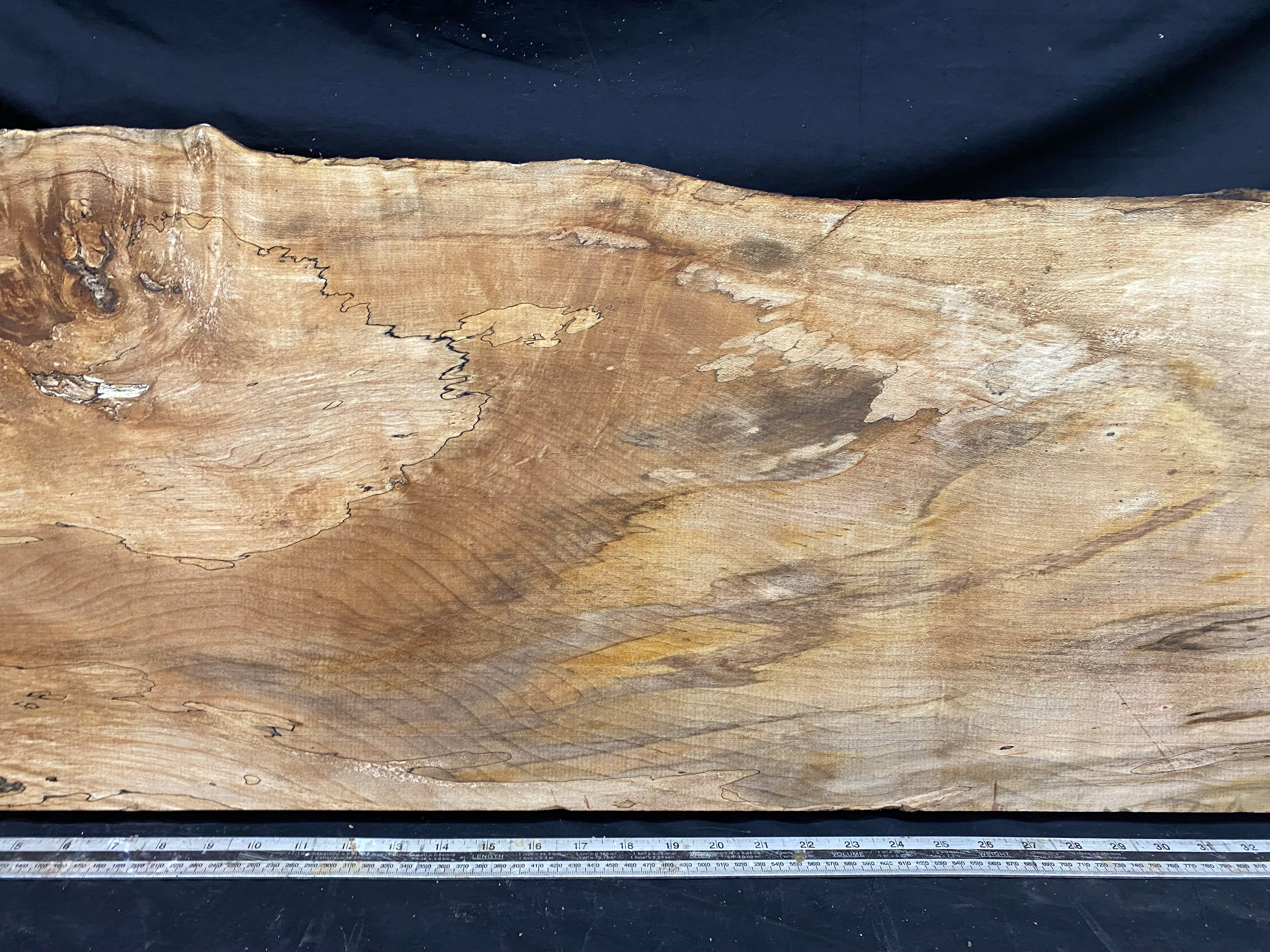 Hardwood plank, shelf, craft,sycamore wood 1232 L x 374 W x 48 D mm  (368)