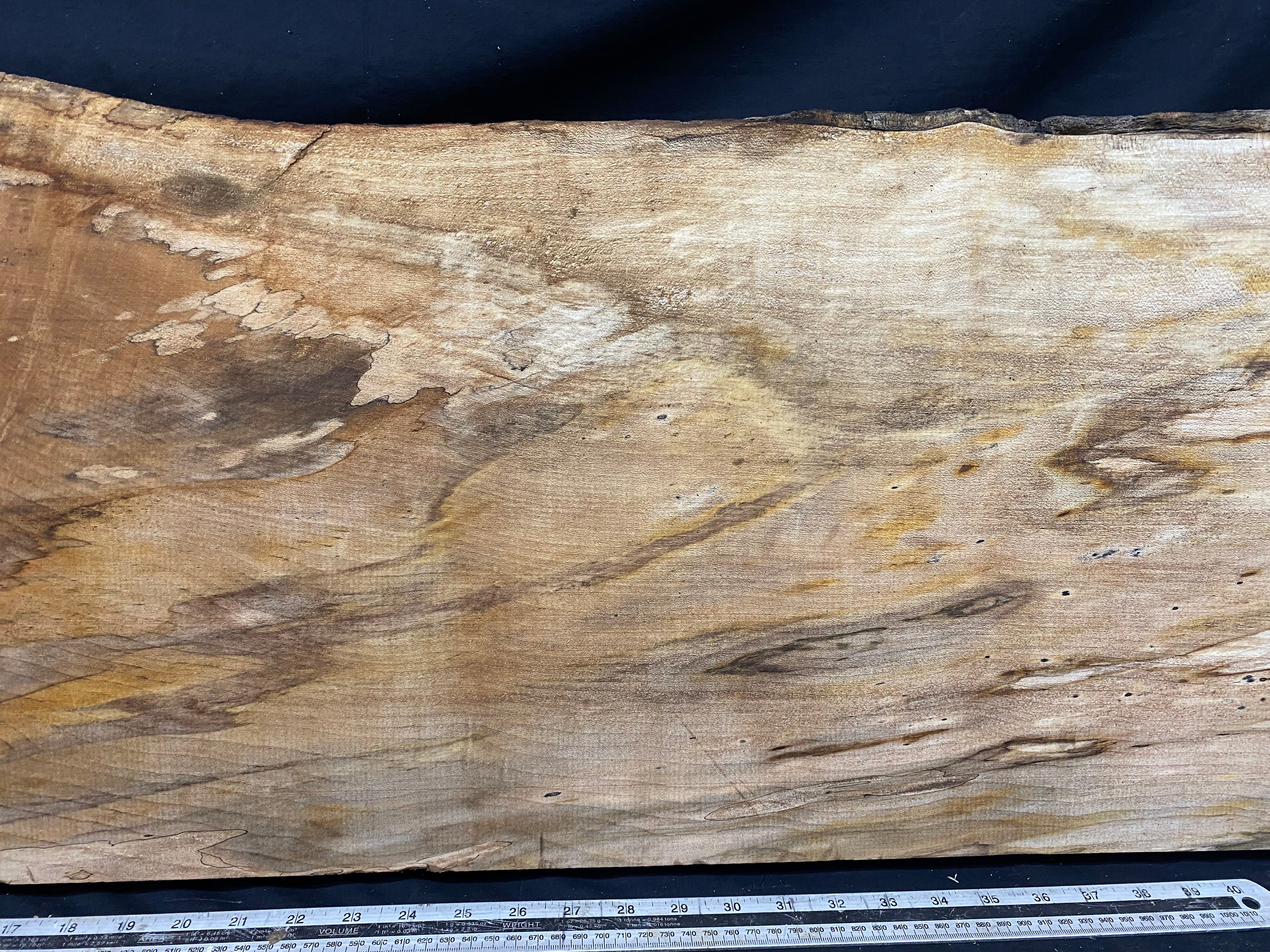 Hardwood plank, shelf, craft,sycamore wood 1232 L x 374 W x 48 D mm  (368)