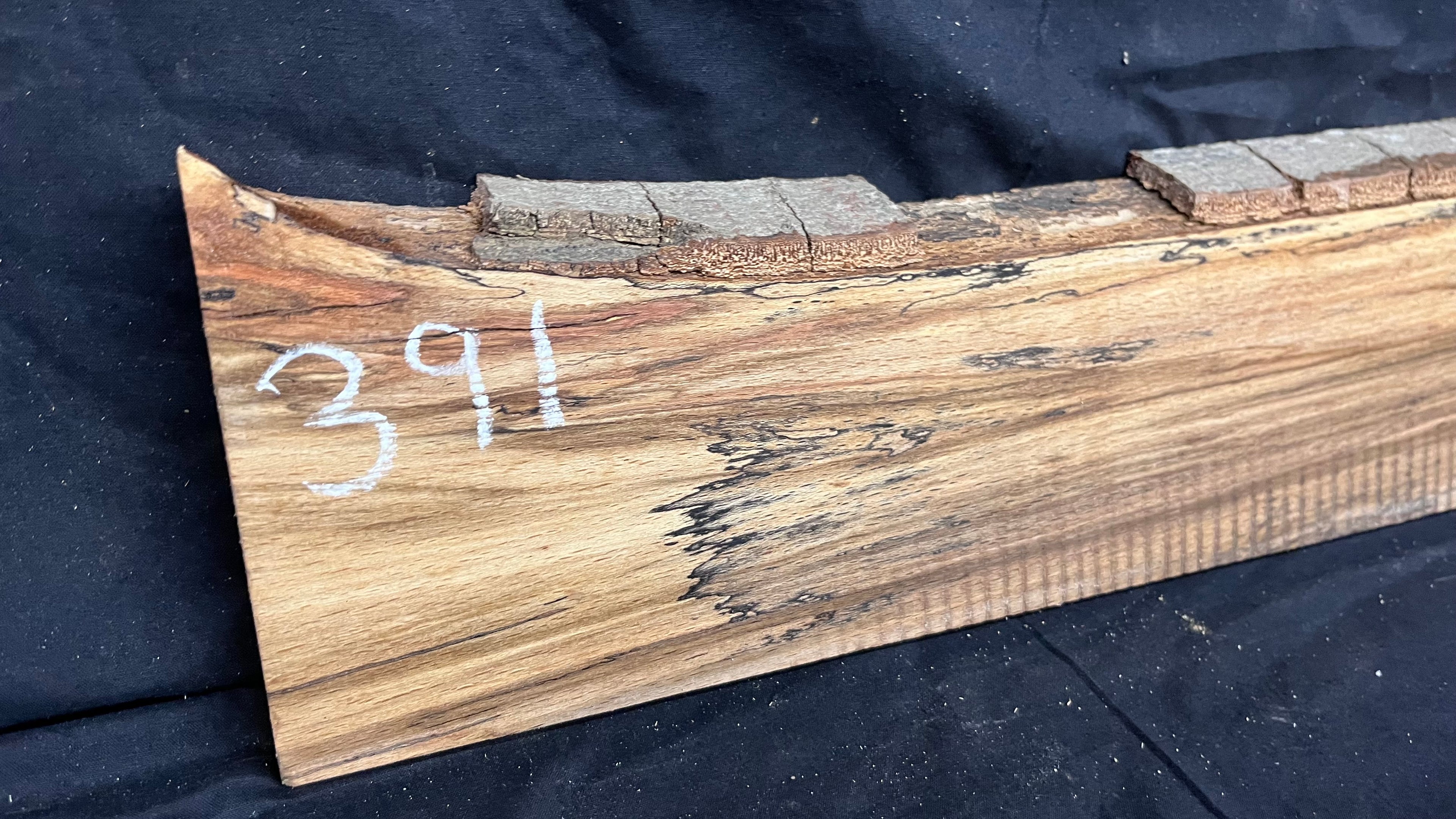 Spalted Beech hardwood boards, shelving 1255 L x 150 W x 25 D mm     (391)
