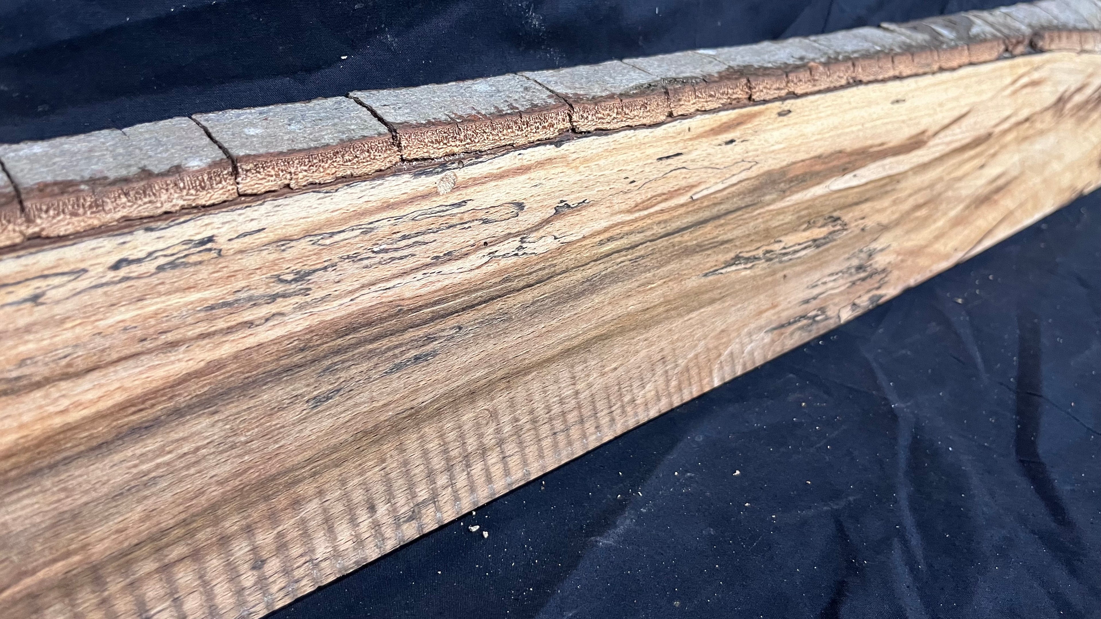 Spalted Beech hardwood boards, shelving 1255 L x 150 W x 25 D mm     (391)