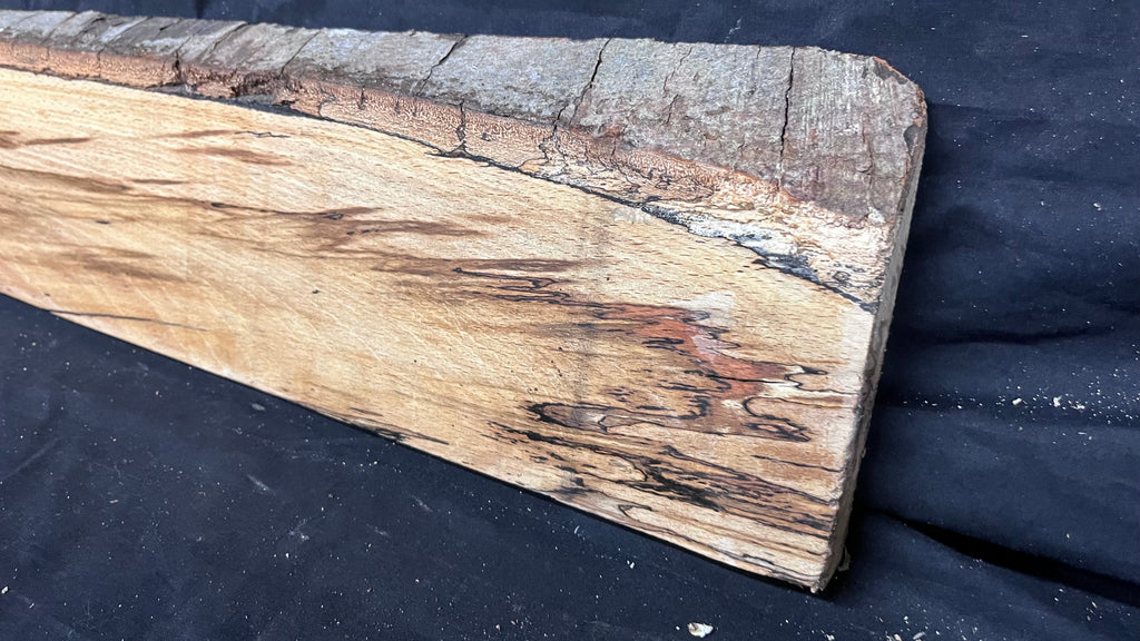 Spalted Beech hardwood boards, shelving 1255 L x 150 W x 25 D mm     (391)