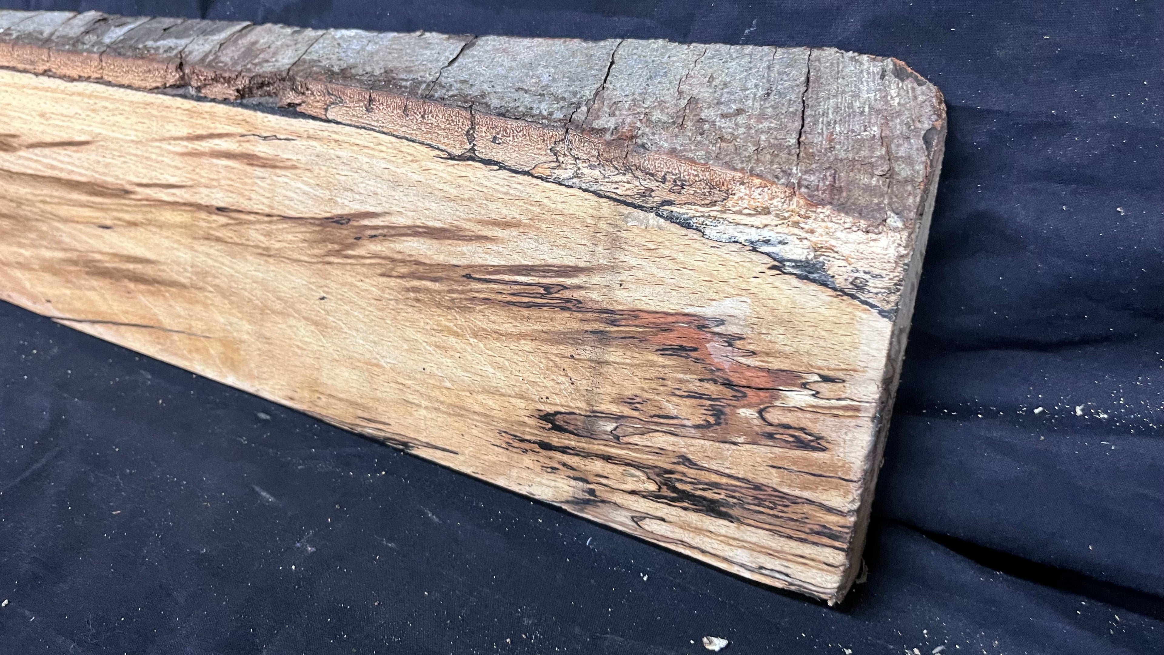 Spalted Beech hardwood boards, shelving 1255 L x 150 W x 25 D mm     (391)