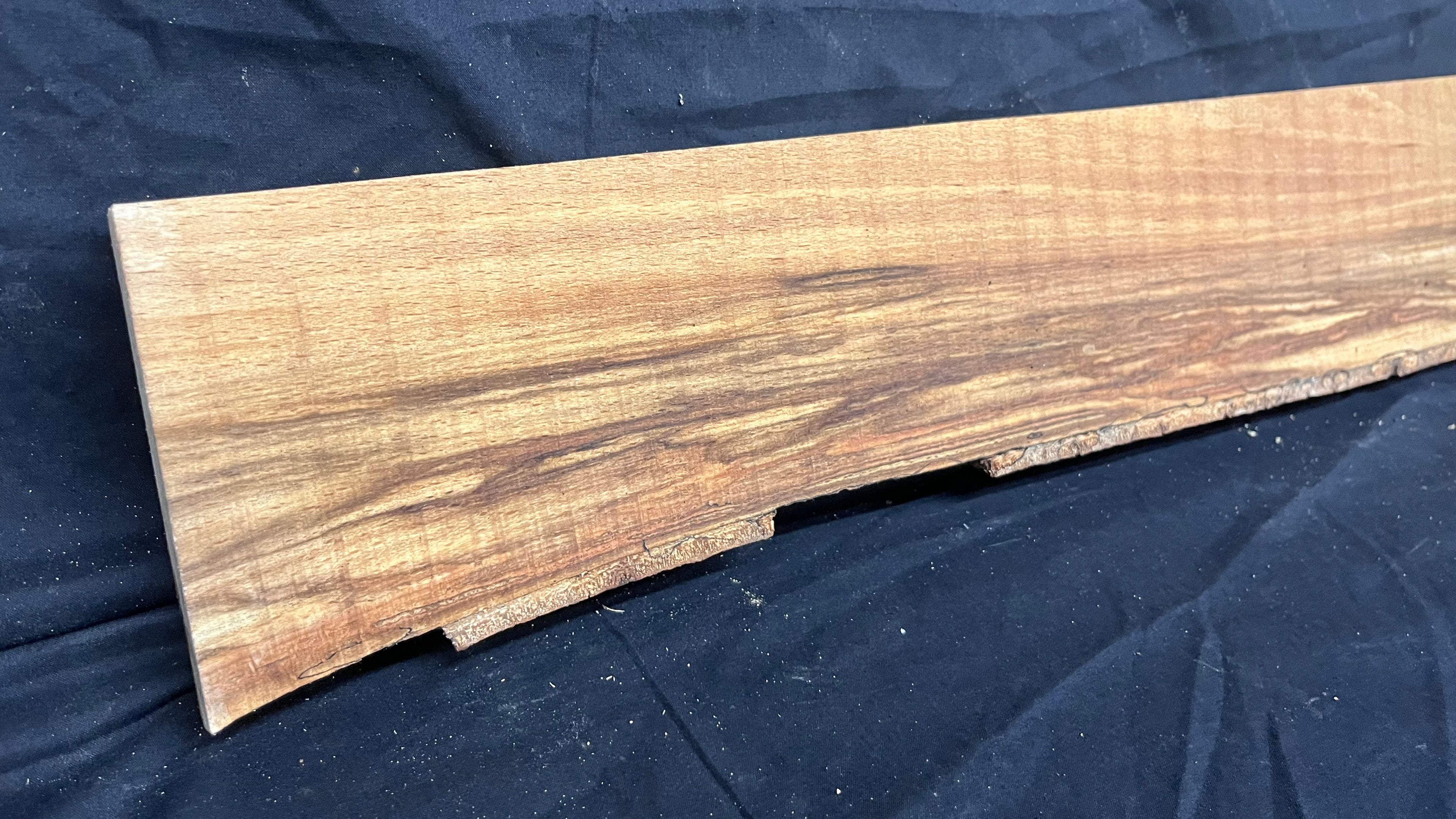Spalted Beech hardwood boards, shelving 1255 L x 150 W x 25 D mm     (391)